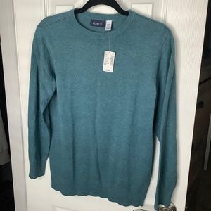 NWT boys blue cardigan sweater large 10 12